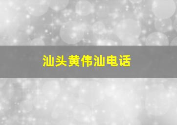 汕头黄伟汕电话