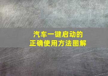 汽车一键启动的正确使用方法图解