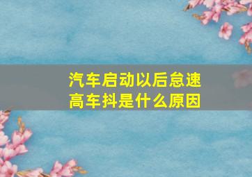 汽车启动以后怠速高车抖是什么原因