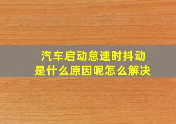 汽车启动怠速时抖动是什么原因呢怎么解决