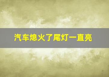 汽车熄火了尾灯一直亮