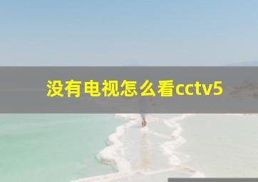 没有电视怎么看cctv5