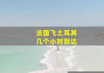 法国飞土耳其几个小时到达