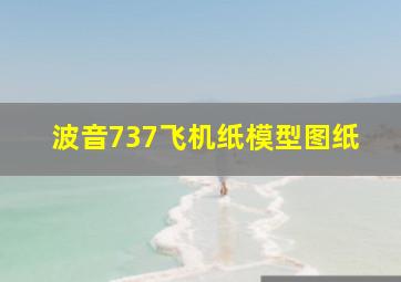 波音737飞机纸模型图纸