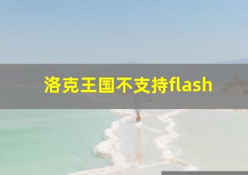 洛克王国不支持flash