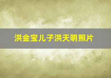 洪金宝儿子洪天明照片