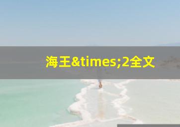 海王×2全文