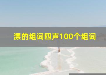 漂的组词四声100个组词