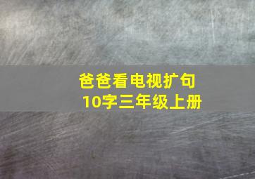 爸爸看电视扩句10字三年级上册