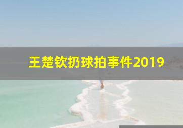 王楚钦扔球拍事件2019