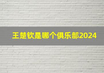 王楚钦是哪个俱乐部2024