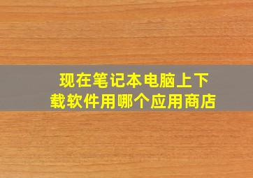 现在笔记本电脑上下载软件用哪个应用商店