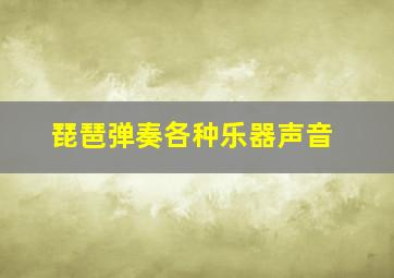 琵琶弹奏各种乐器声音