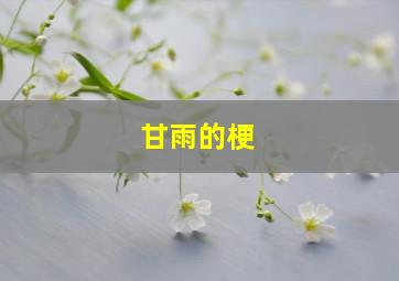 甘雨的梗