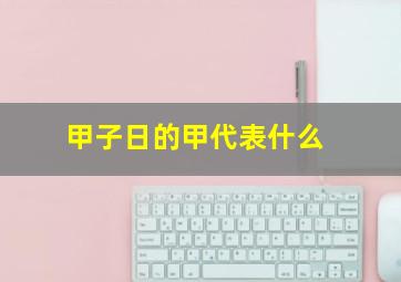 甲子日的甲代表什么