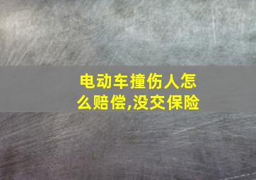 电动车撞伤人怎么赔偿,没交保险