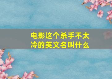 电影这个杀手不太冷的英文名叫什么