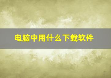 电脑中用什么下载软件