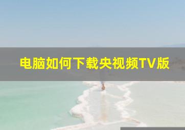 电脑如何下载央视频TV版