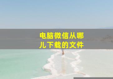 电脑微信从哪儿下载的文件