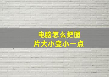 电脑怎么把图片大小变小一点