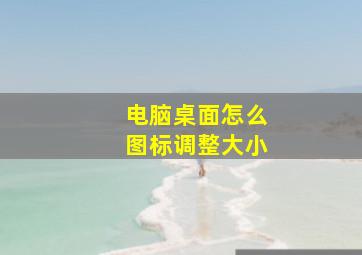 电脑桌面怎么图标调整大小