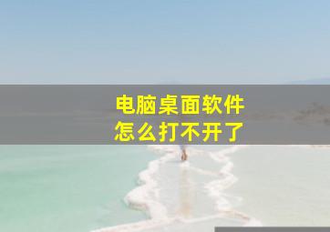 电脑桌面软件怎么打不开了