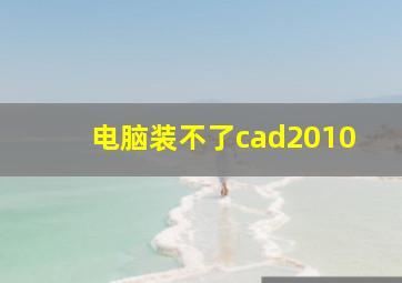 电脑装不了cad2010