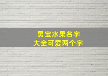 男宝水果名字大全可爱两个字