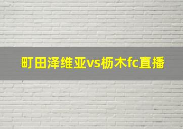 町田泽维亚vs枥木fc直播