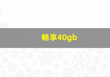 畅享40gb