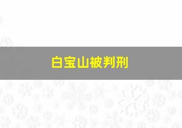 白宝山被判刑