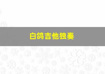 白鸽吉他独奏