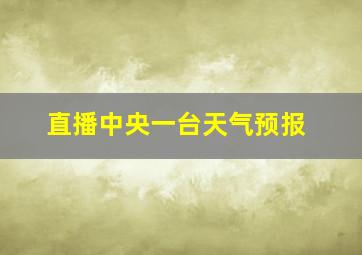 直播中央一台天气预报