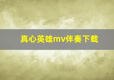 真心英雄mv伴奏下载