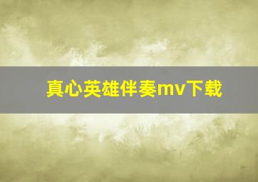 真心英雄伴奏mv下载