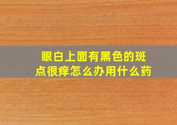 眼白上面有黑色的斑点很痒怎么办用什么药