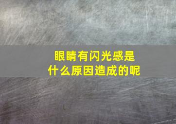 眼睛有闪光感是什么原因造成的呢