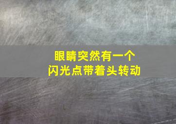 眼睛突然有一个闪光点带着头转动