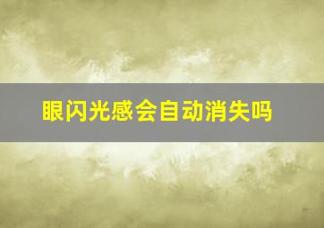 眼闪光感会自动消失吗