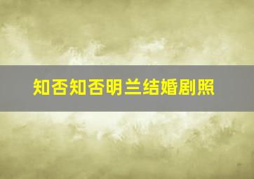 知否知否明兰结婚剧照