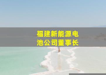 福建新能源电池公司董事长