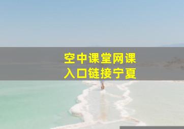 空中课堂网课入口链接宁夏