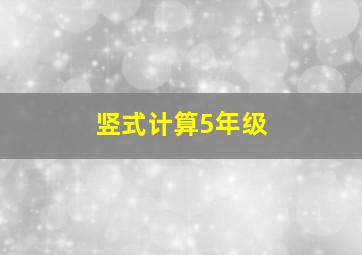 竖式计算5年级