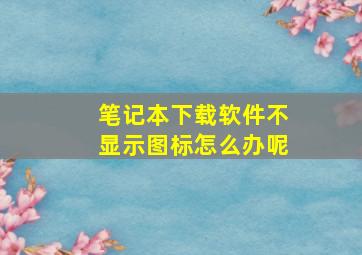 笔记本下载软件不显示图标怎么办呢