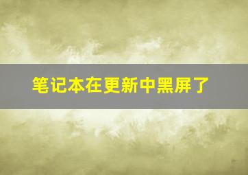 笔记本在更新中黑屏了