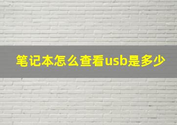 笔记本怎么查看usb是多少