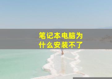 笔记本电脑为什么安装不了