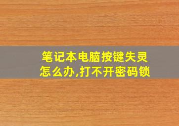 笔记本电脑按键失灵怎么办,打不开密码锁