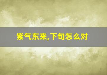 紫气东来,下句怎么对